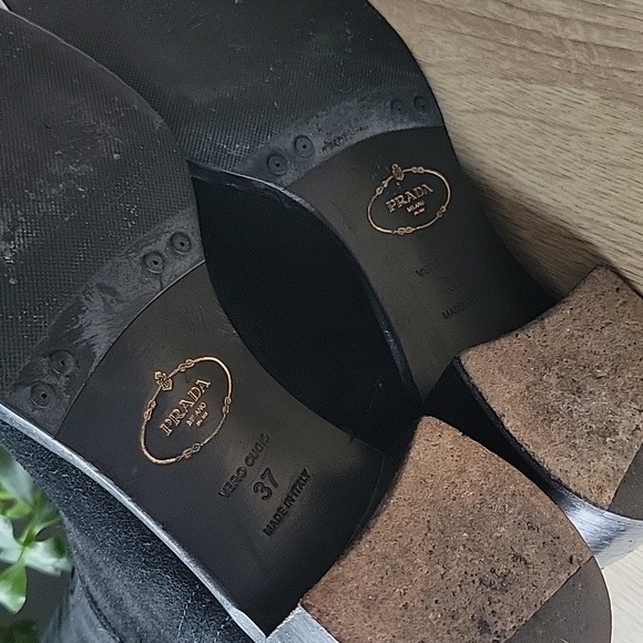 Prada Suede Knee High Boots - Picture 5 of 9